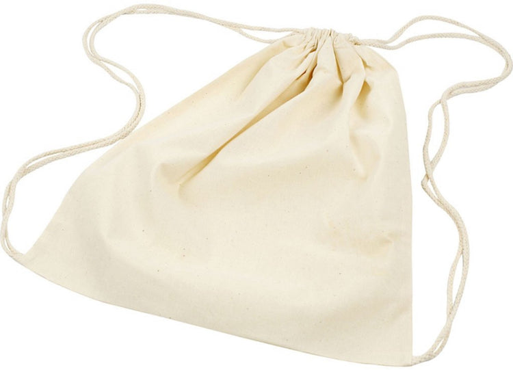 Creativ Firmentasche mit Kordelzug, Größe 37x41 cm, 115 g, hell natur, 3 Stück 1 Box