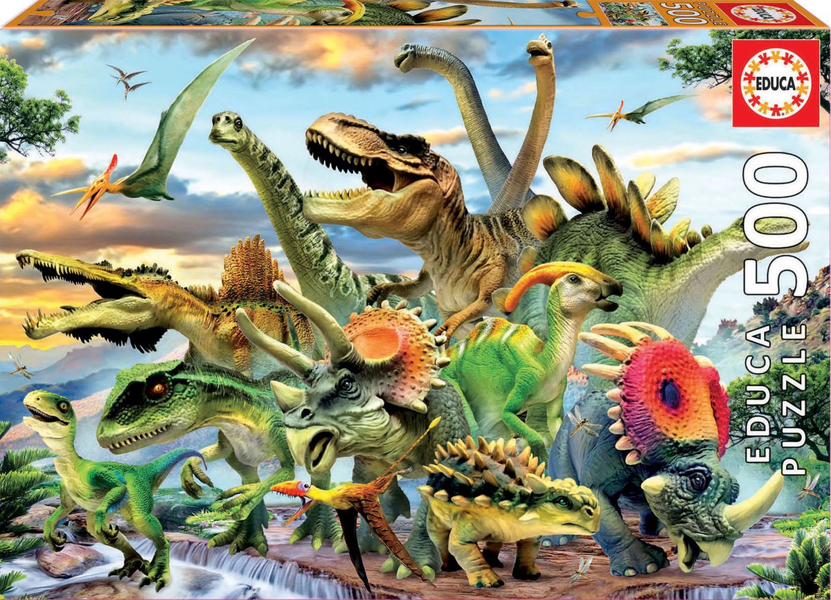 Bildungsrätsel. Dinosaurier 500 Teile