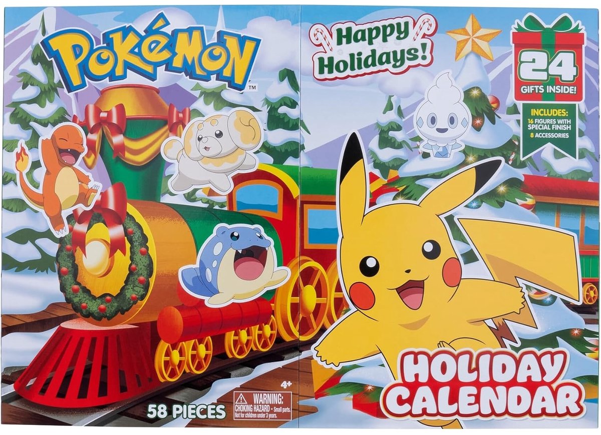 Jazwares Pokémon-Adventskalender – Kampffiguren-Multipack, 24er-Pack Feiertagskalender