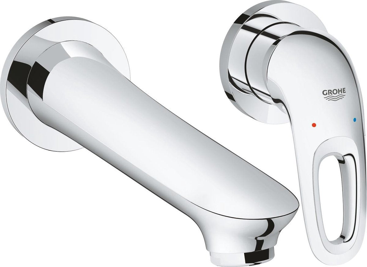Grohe Eurostyle neuer wandmontierter Waschtischmischer – Fertigset – exklusives Einbauteil – Chrom