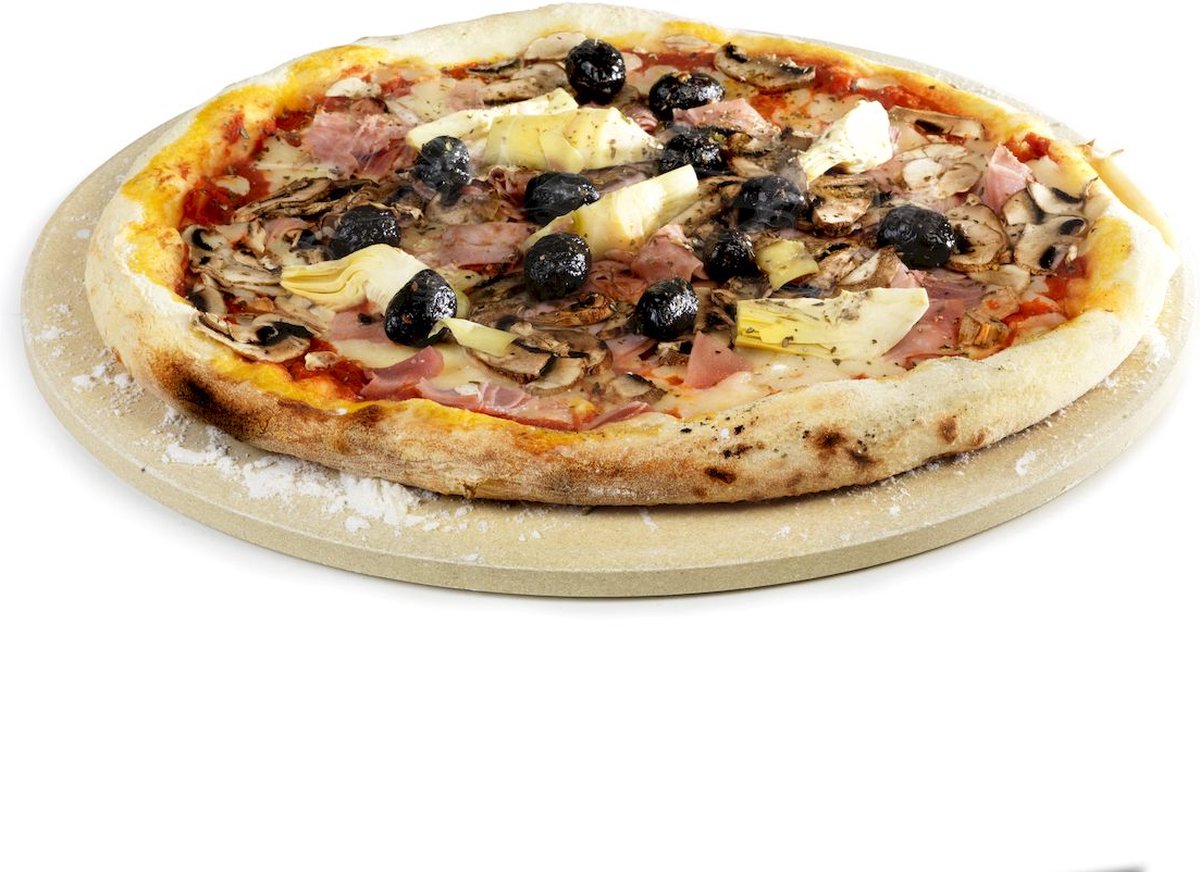 Grillen Sie universelle Pizzastein aus feuerfestem Ton Ø 36 cm