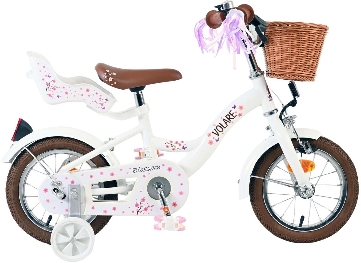 Volare Blossom Children's Bike Girls 12 Zoll Weiß