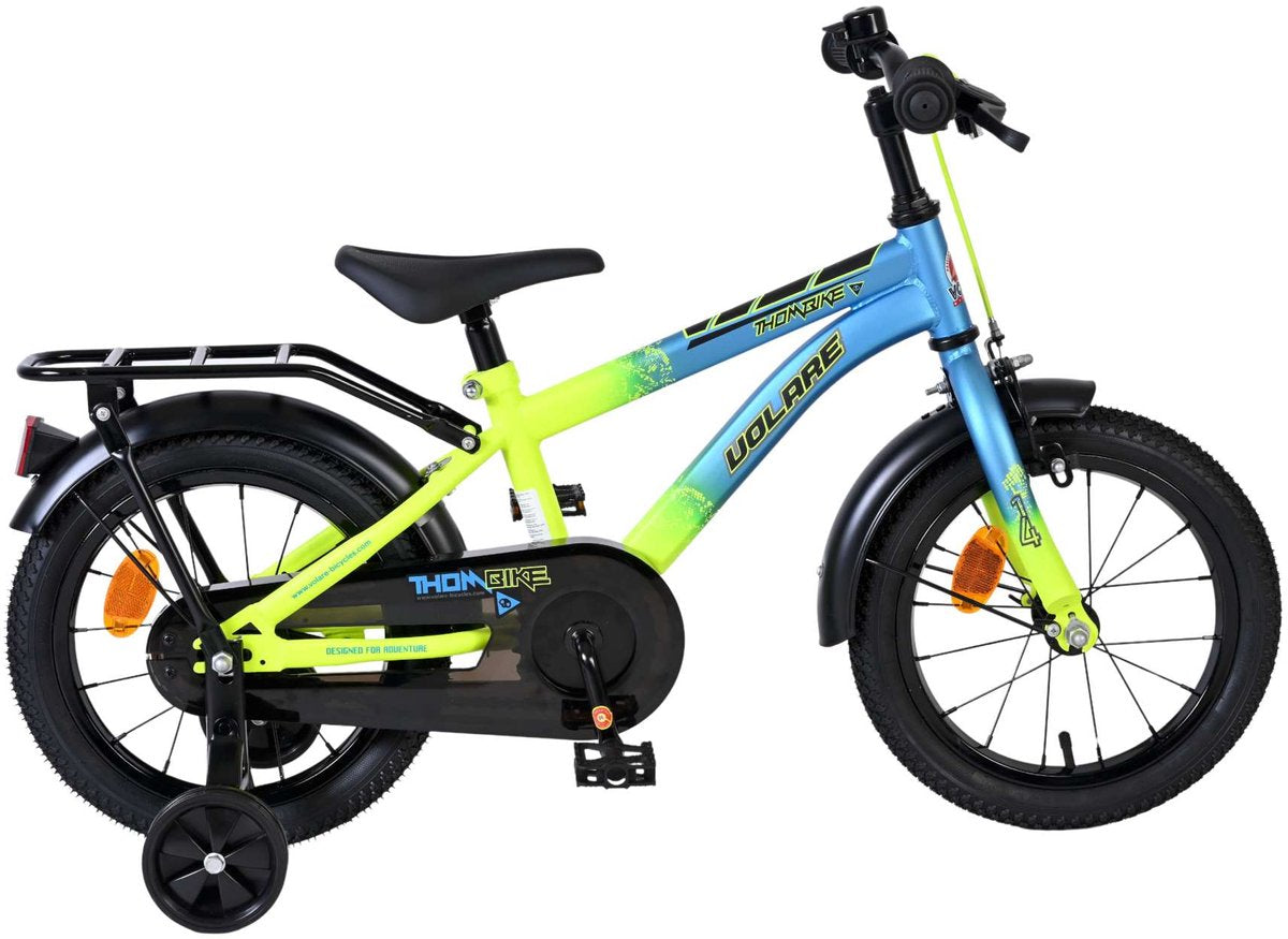 Volare Thombike Kinderfahrrad – Jungen – 14 Zoll – Blau Gelb