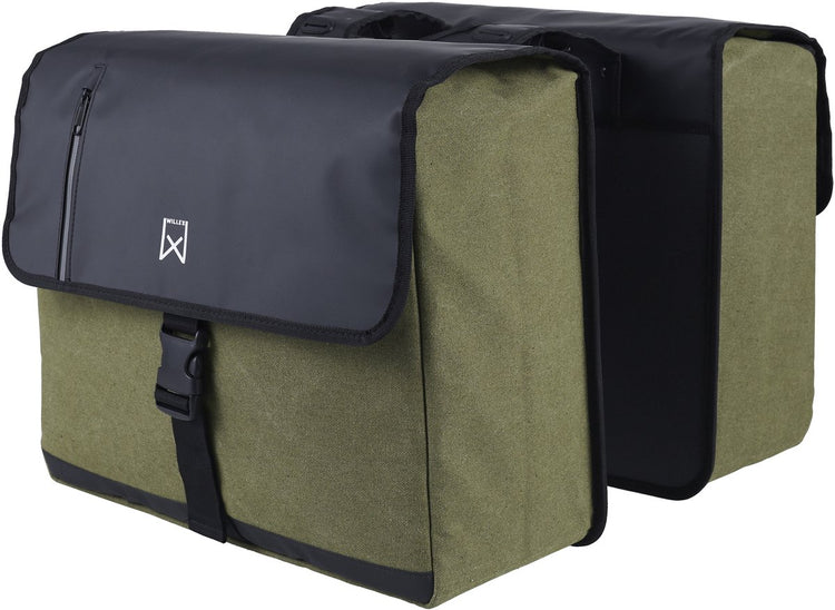 Wilex Wilex Fahrradbeutel Geschäft 30 l Leinwand grün und schwarz