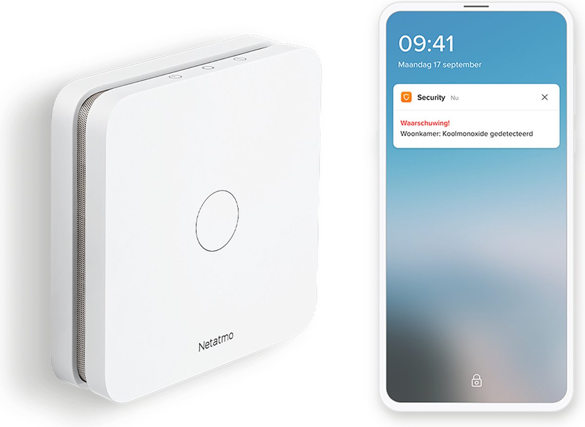 Netatmo intelligenter Kohlenmonoxidmelder – CO-Detektor – CO-Messgerät – 10-Jahres-Batterie – funktioniert mit Apple Home Kit – mit App