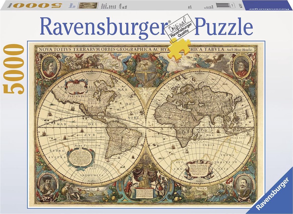 Antique World Map, 5000st.