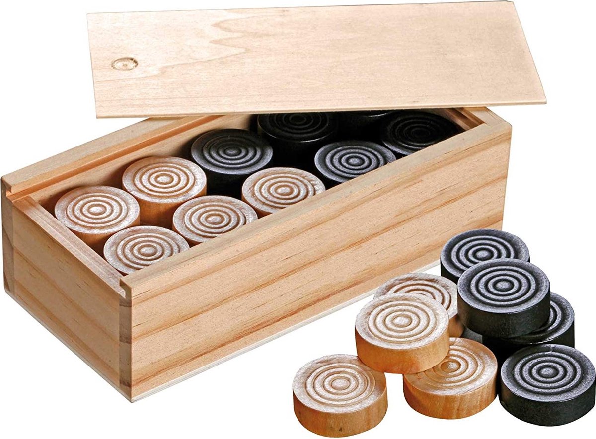 Philos-Dame – Holz-Dame von 30 mm – ab 6 Jahren