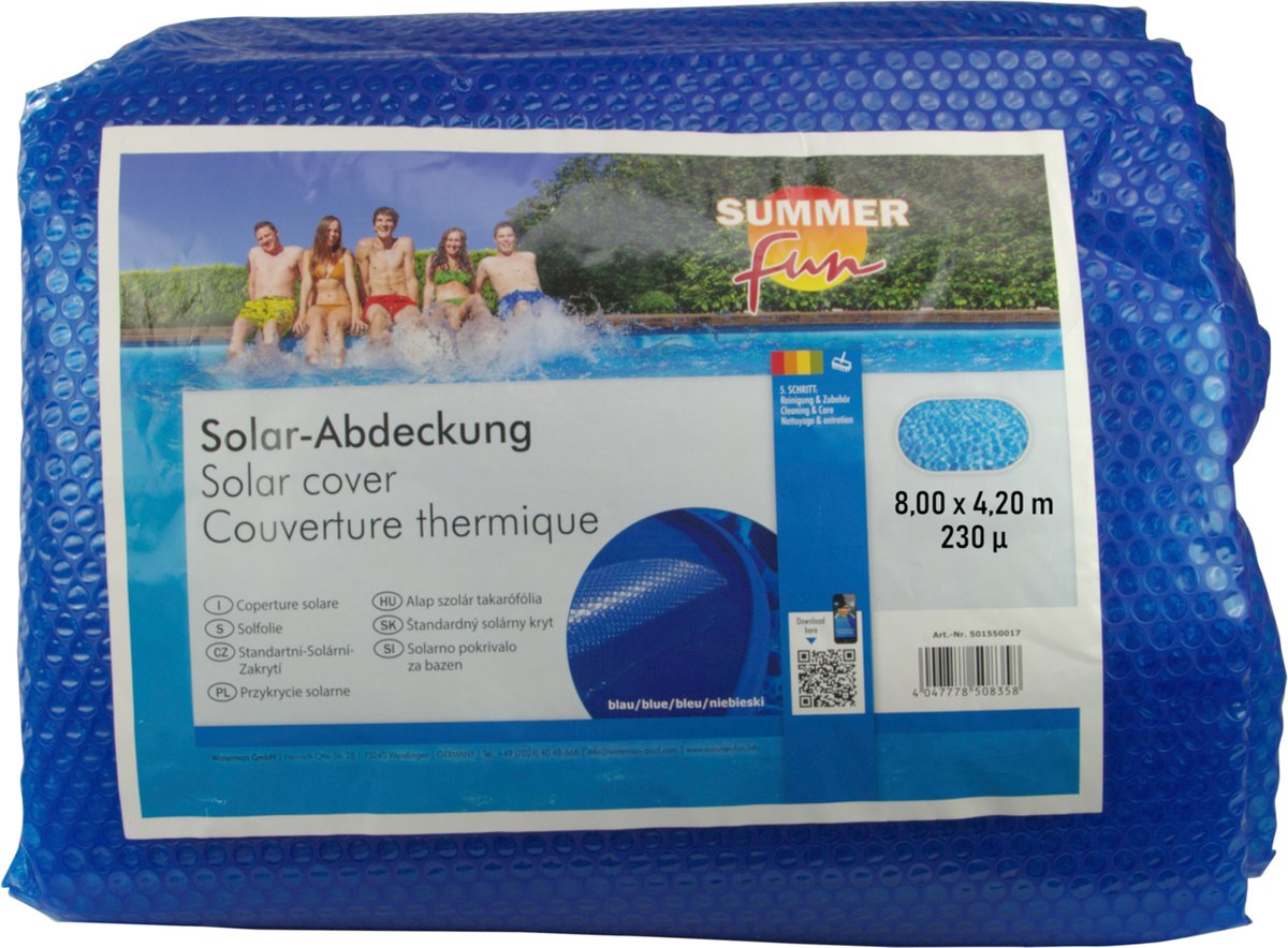 Sommer spaß sommer spaß sommer sommer swimming pool cover Solar oval 800x420 cm pe blau