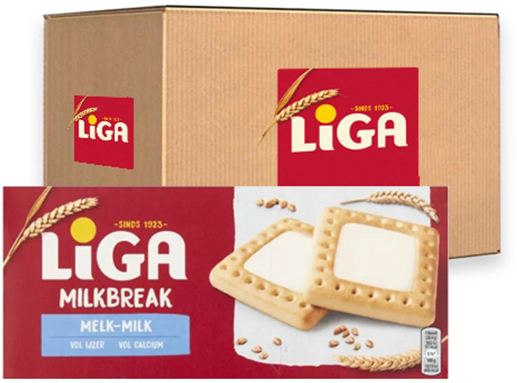 Liga Milkbreak Cookies Milch – Dose 12 x 245g – Cookie – Kekse für unterwegs oder Arbeit und Büro