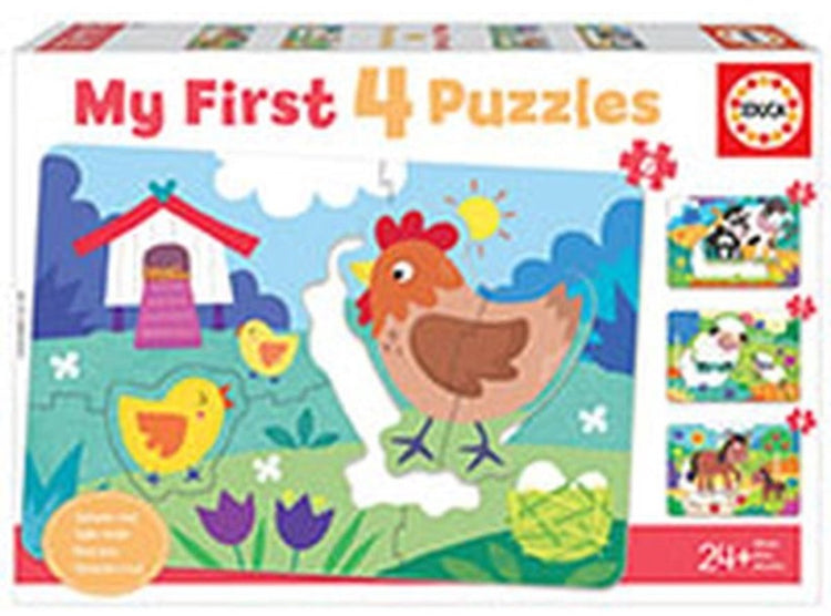 Educa – mein erstes Puzzle – Mama und Baby – 4 Puzzles mit 3-4-5 Teilen