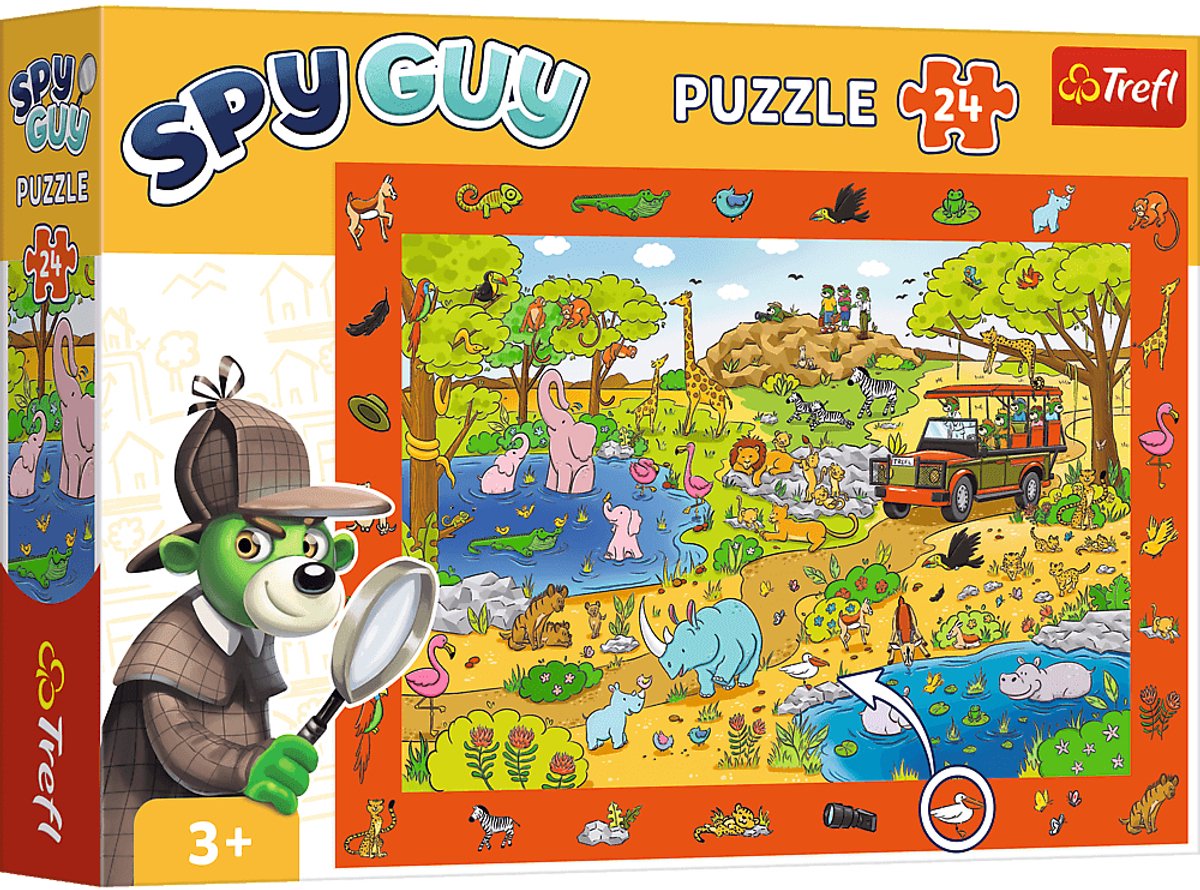 Trefl Puzzle-Safari – Beobachtungsspiel für Kinder – Die I-Familie.