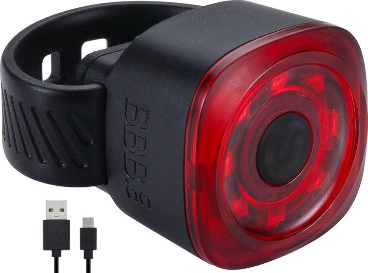 Bbb Cycling Spirit Mini Lampe Rücklicht Fahrrad – Fahrradbeleuchtung USB wiederaufladbar – Fahrradlicht inklusive Sattelschienenhalterung – 12 Lumen – wasserdicht – lange Akkulaufzeit – BLS-226