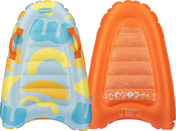Waimea Bodyboard - aufblasbar - Kinder - Blau Orange - ca. 70 x 50 cm