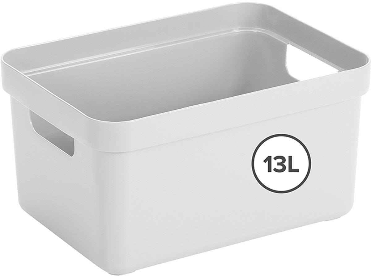 Sunware Sigma Home Aufbewahrungsbox 13l – 35 x 24,6 x 18,3 cm – weiß