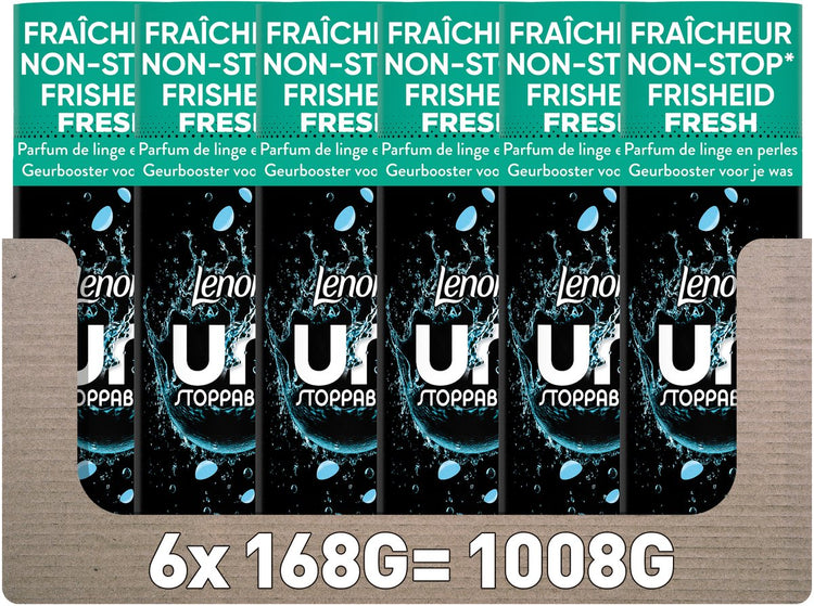 Lenor Unstoppables Duft-Booster Frischer Duft – 6 x 168 Gramm – Waschparfüm