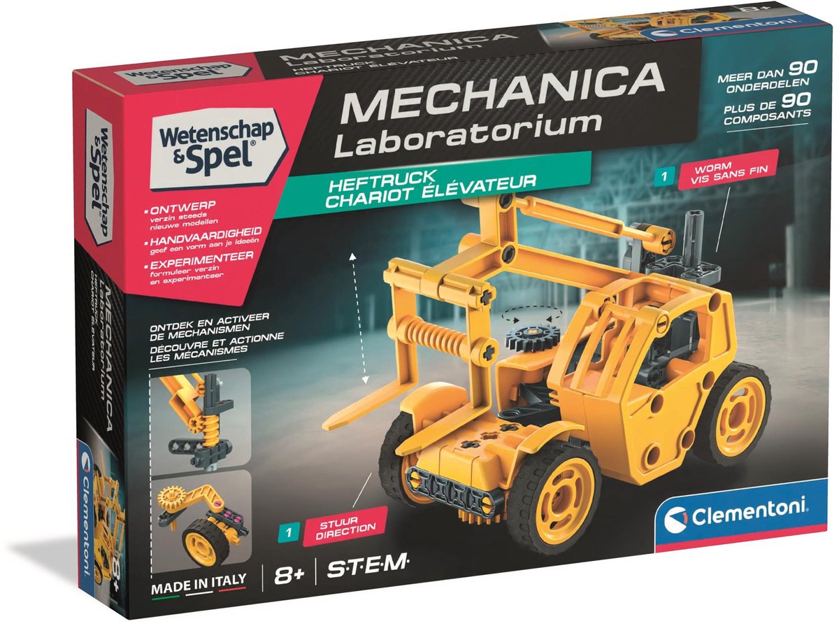 Clementoni Science and Spel - Mechaniklabor Bouwset, 120dlg.