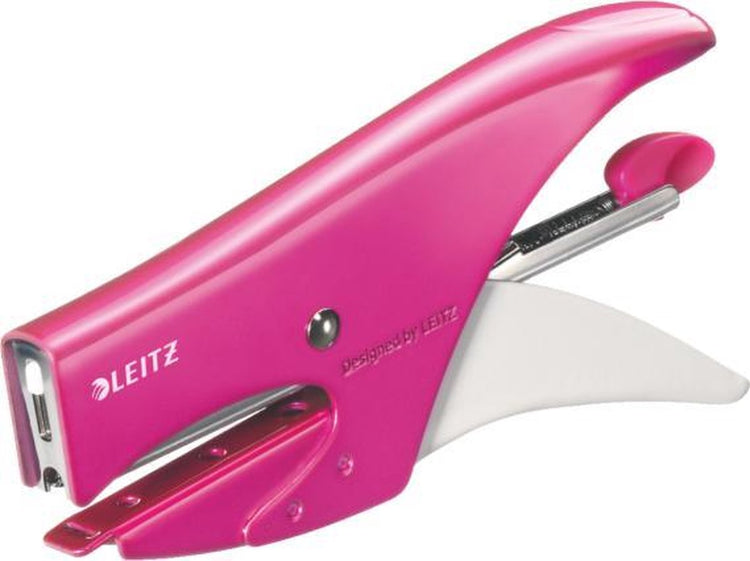 Leitz Wow Hefter funktioniert mit Heftklammern Nr. 10 – Kapazität von 15 Blatt – für das Büro und die Arbeit von zu Hause aus – ideal für das Heimbüro – rosa