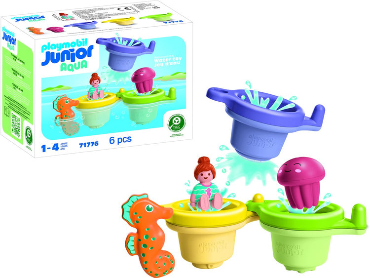 Playmobil | Junior-Aqua | Schwimmbecher mit Wasserspaß | Wasserspielzeug ab 1 Jahr | Geschenk für Kleinkinder | lehrreicher Badespaß | nachhaltiges Badespielzeug | 71776