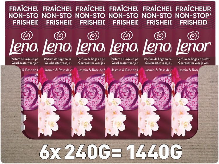 Lenor Duftverstärker Jasmine Rose de Mai – 6 x 240 Gramm – Waschparfüm