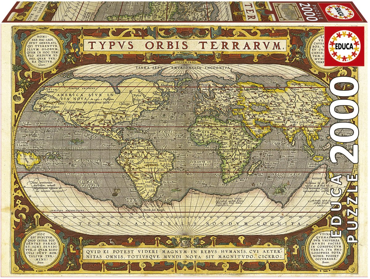 Educa - Puzzle - 2000 Teile - Planisphäre