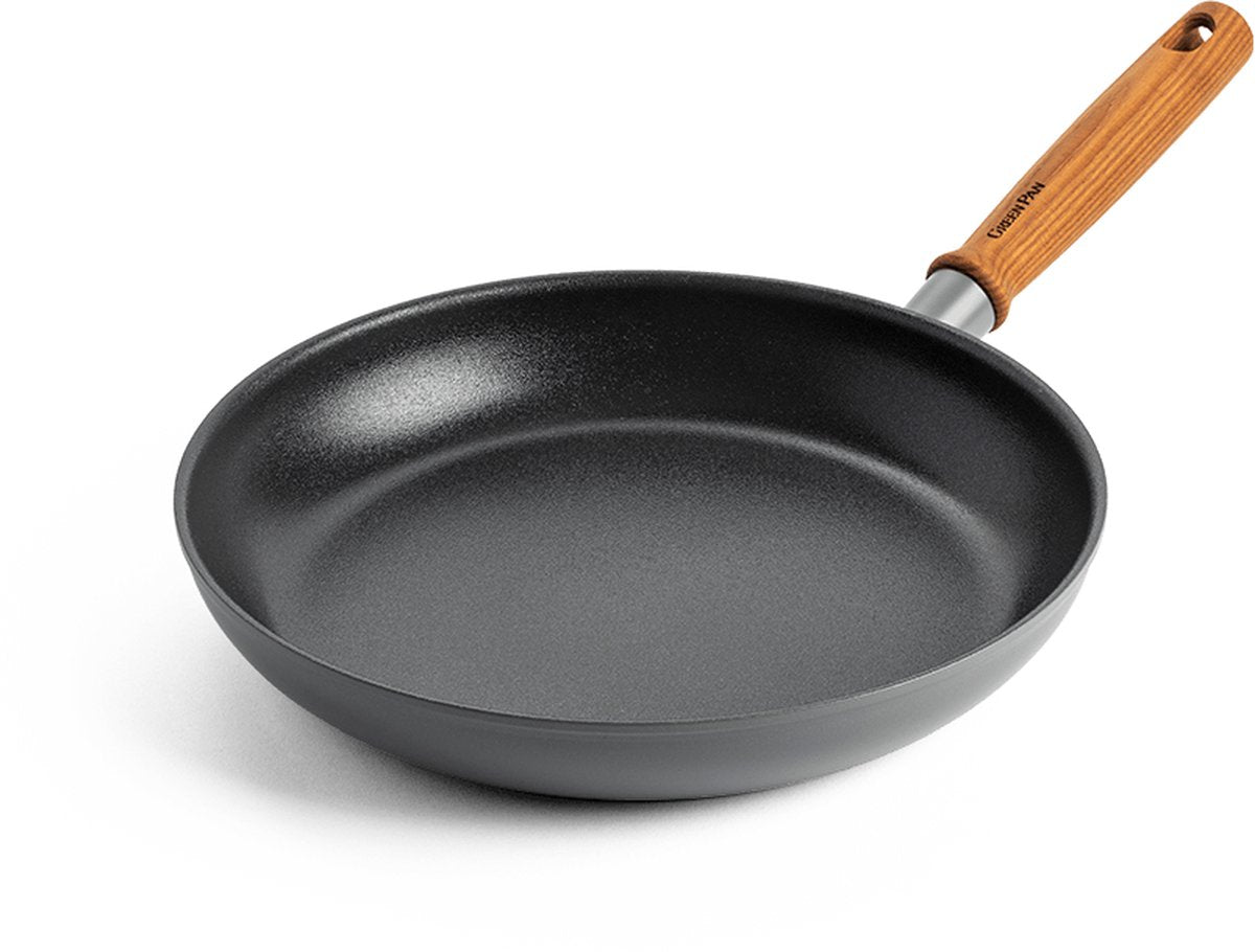 Greenpan Mayflower Pro Bratpfanne 28 cm – grau – Holzgriff – PFAS-frei