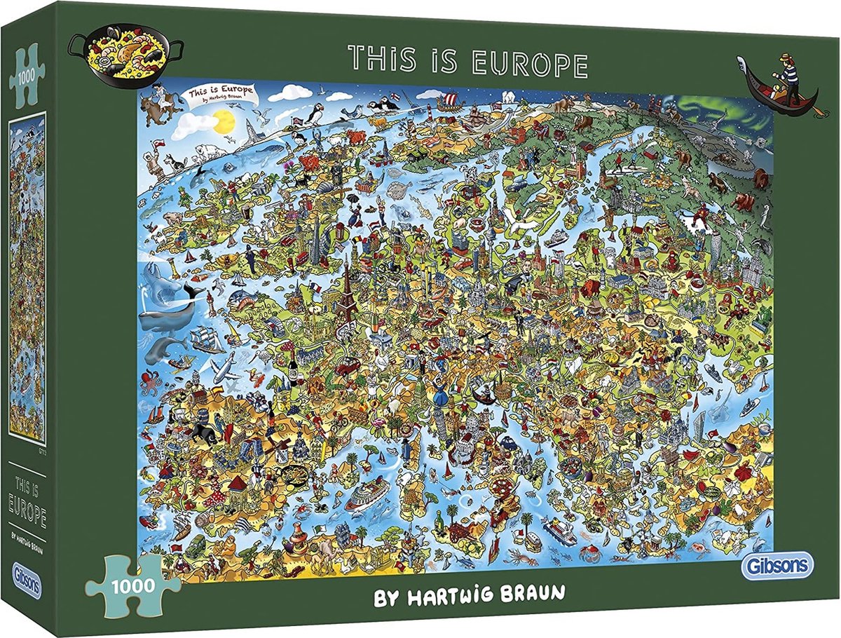 Gibsons – Das ist Europa (von Hartwig Braun) – 1000 Teile 68×49cm (B×H) – Puzzle für Erwachsene