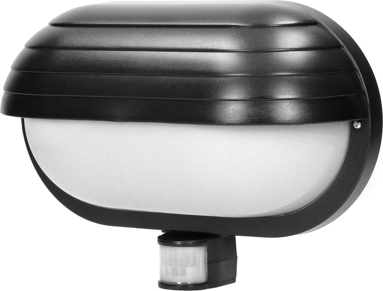 Virone Musam Außenleuchte mit Bewegungsmelder – 180° Wandleuchte IP44 – wetterfeste Gartenbeleuchtung – 230 V, max. 60 W – schwarz