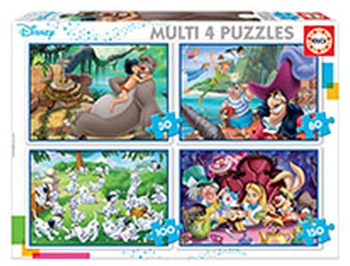 Educa-Puzzle - Disney Classic Multi - 4 Puzzles 50-80-100-150 Teile