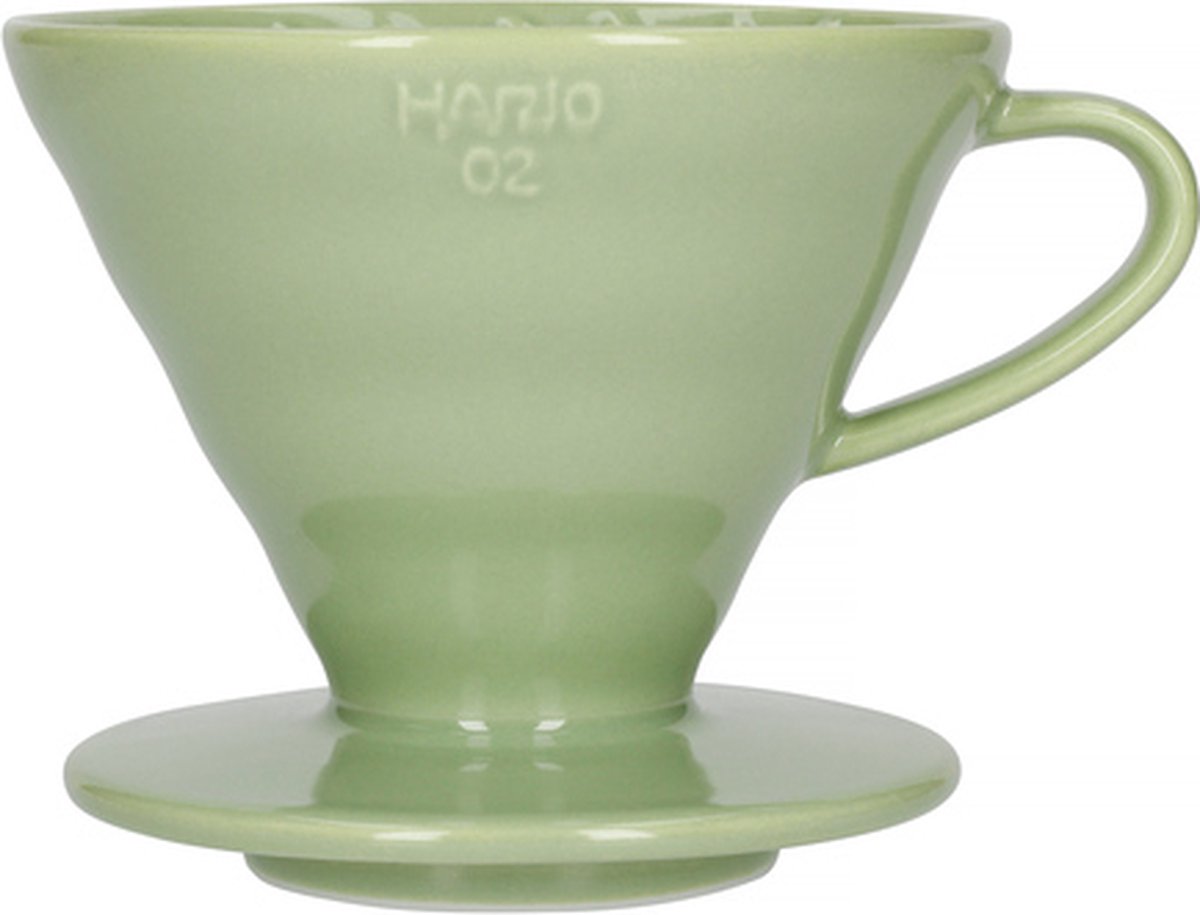 Hario v60 Dripper – Größe 02 – Keramik – Rauchgrün