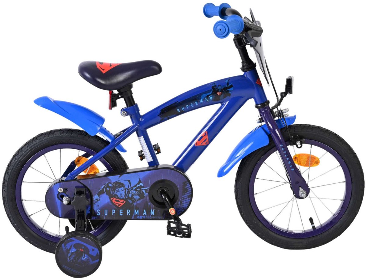 Superman Kinderfahrrad - Jungen - 14 Zoll - Blau