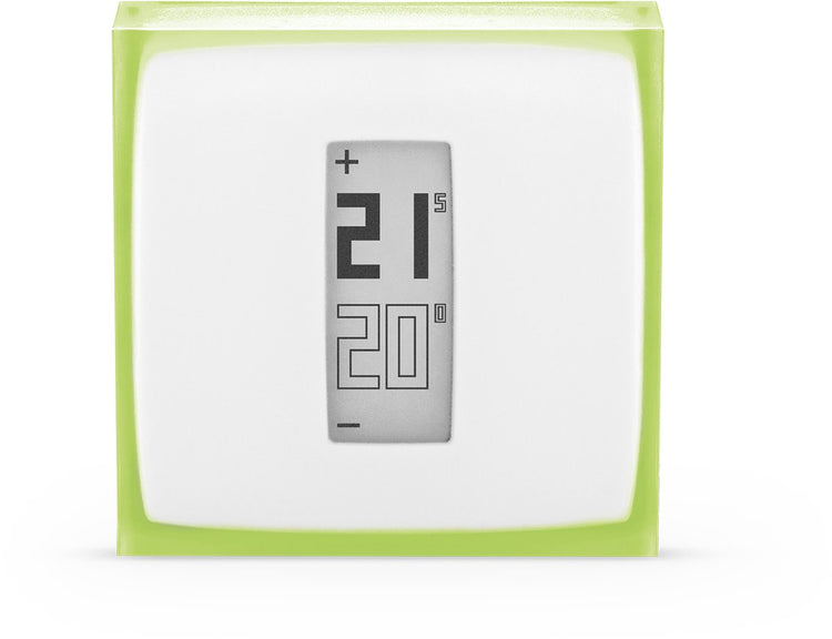 Netatmo Smart-Thermostat modulierend – Smart-Thermostat für Zentralheizung – funktioniert mit Google Home, Alexa Apple Home Kit – kabellos – Weiß