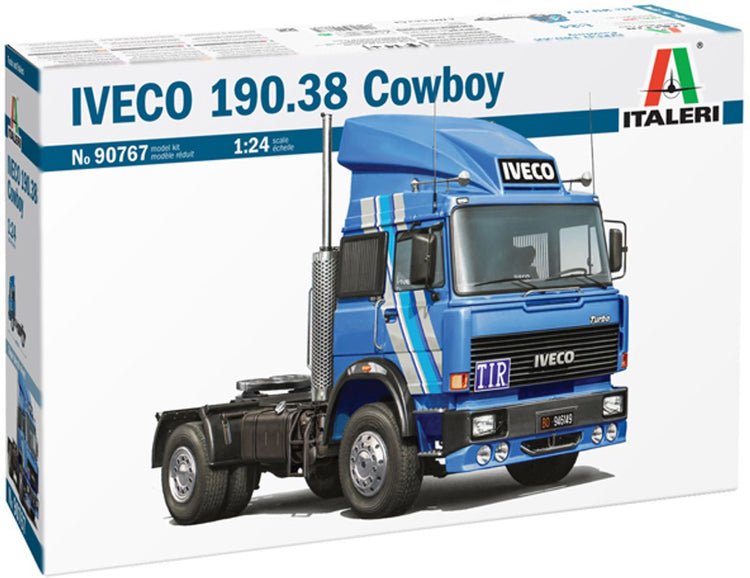 Italeri-Modellbausatzauto – 90767 Iveco Fiat 190.38 Cowboy-Truck – europäischer LKW-Kunststoff – 1:24 – Modellbau
