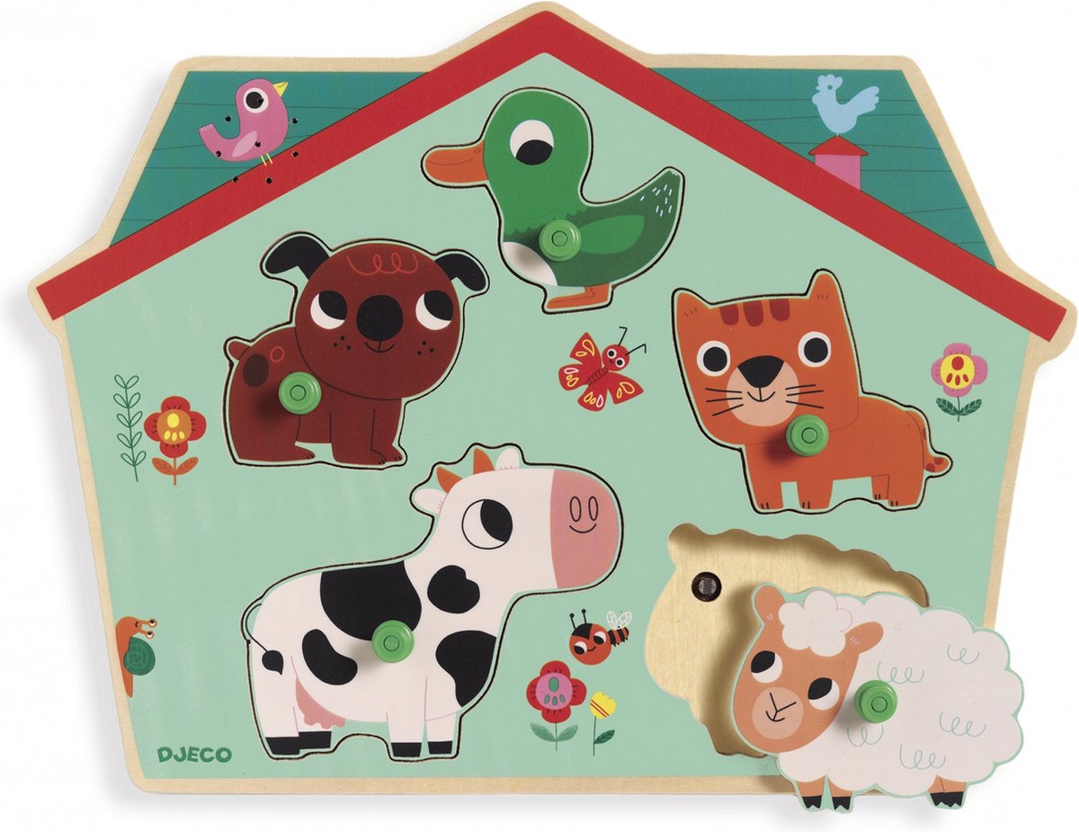 Djeco Soundpuzzle - Der Bauernhof - 5 Teile