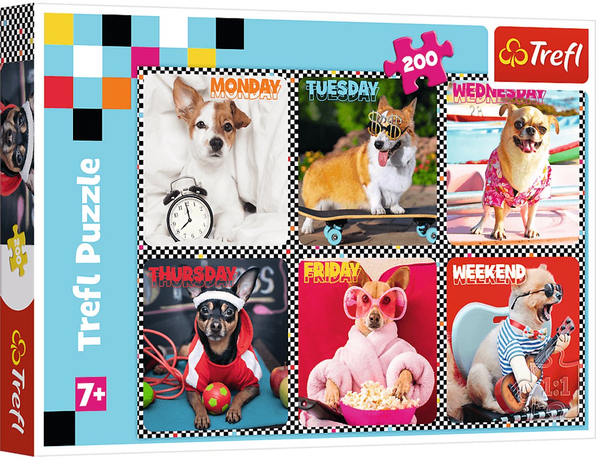 Trefl Puzzle - Puzzle 200 Teile - Glückliche Hunde - Pappe.