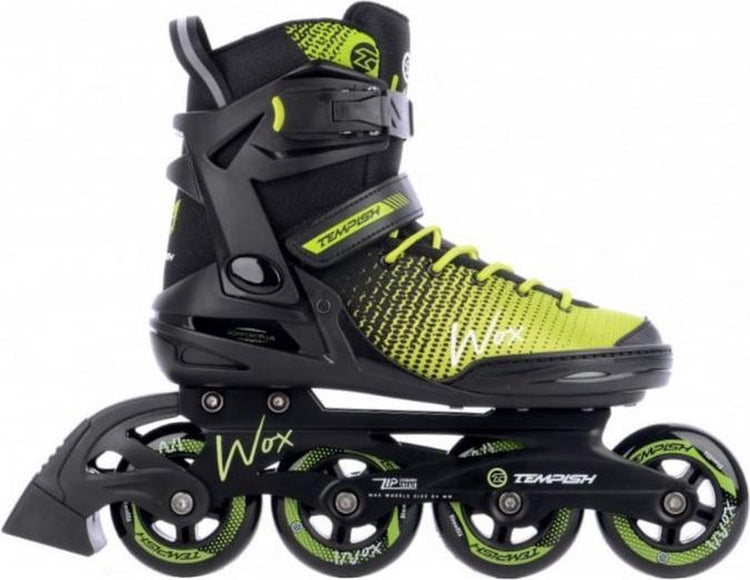 Tempish Wox 84 Inline-Skates für Erwachsene – 4 x 84 mm Rollen – Fitness-Inline-Skates – Schwarz Grün – Größe 38