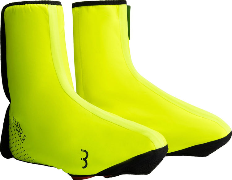 BBB Cycling Multiflex Überschuhe Rad-, MTB- und Freizeitschuhe – 5 bis 15 °C – Überschuhe wasserdicht – Neongelb – Größe 39 43 – BWS-27HV