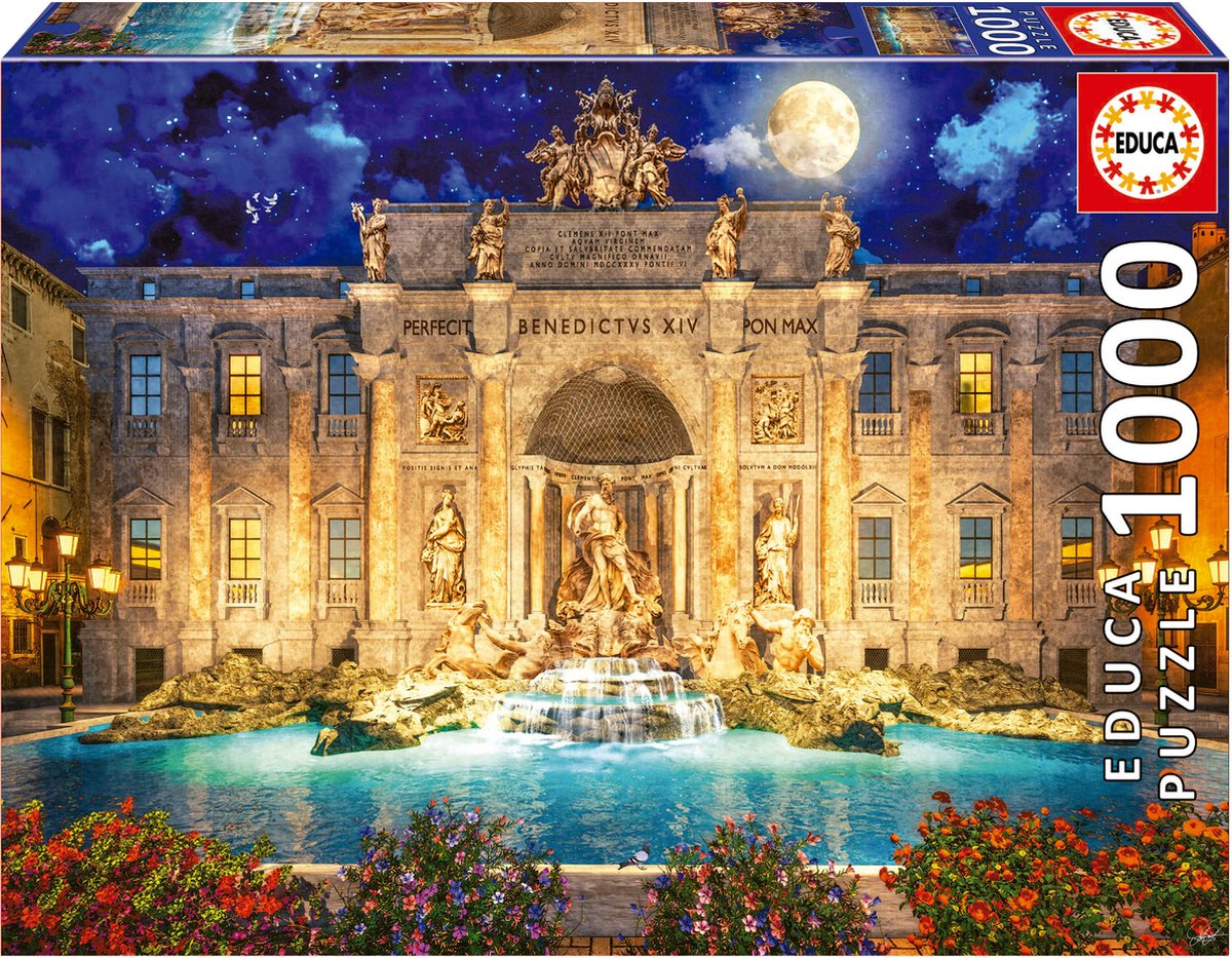 Educa - Puzzle - 1000 Teile - Trevi-Brunnen - Puzzle