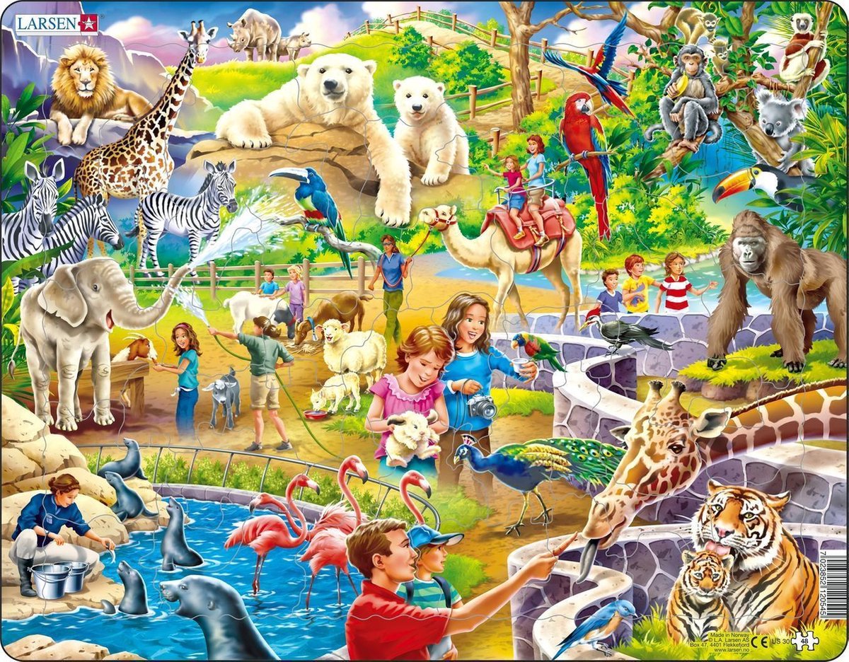 Selecta Larsen -Pluzztiere - im Zoo, 48st.