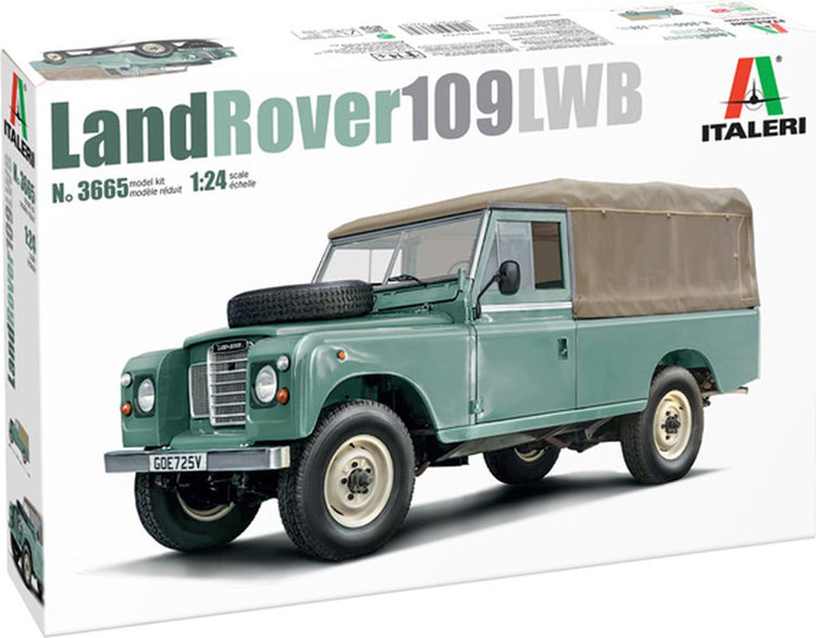 Italeri Modellbausatzauto – 3665 Land Rover 109 LWB aus Kunststoff – 1:24 – Modellbau