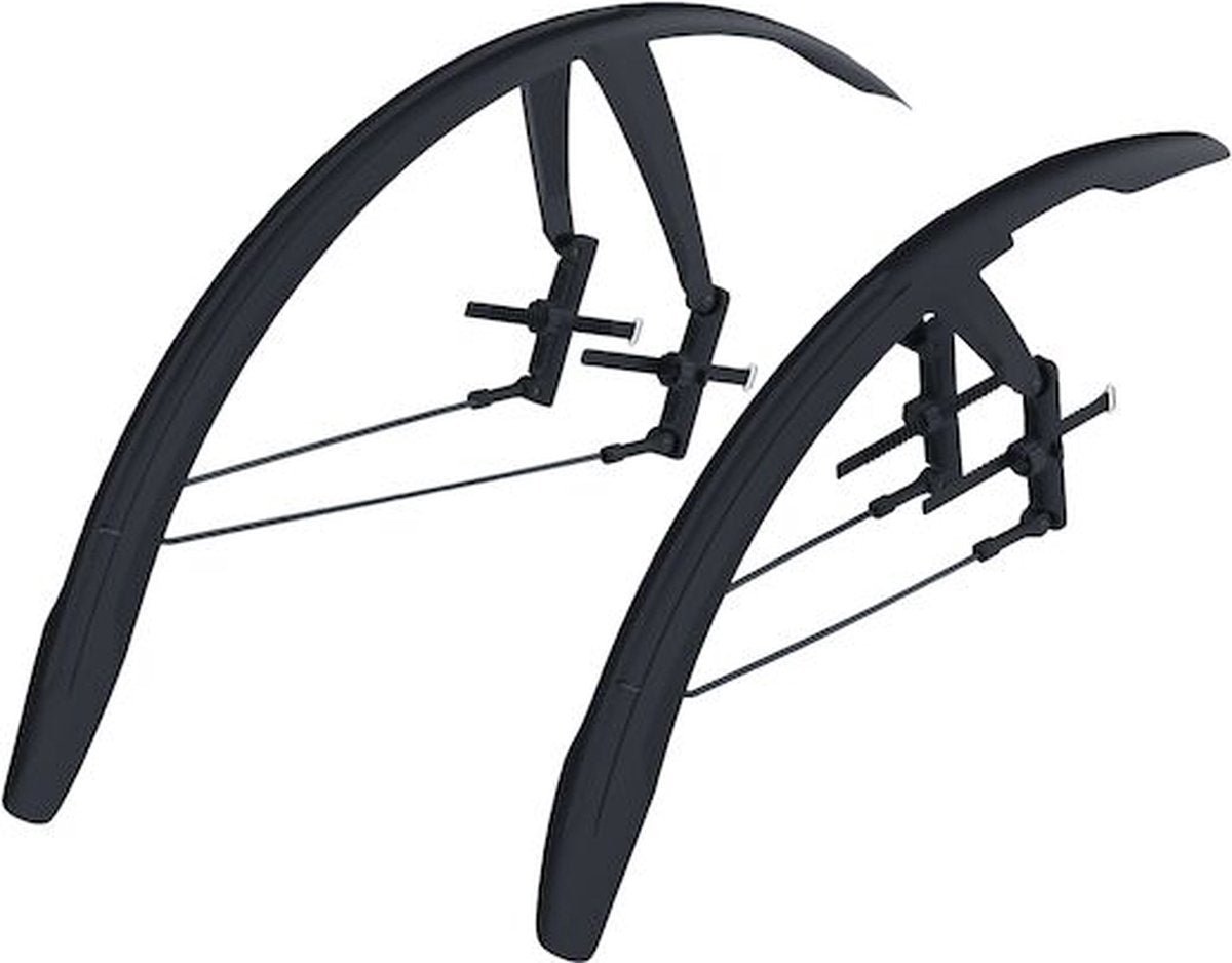 BBB Cycling Discguard-Set – Schutzblech-Set Gravel-Bike-Rennrad – Schutzblech 28 Zoll – maximale Reifenbreite: 42 mm – vorderer Schutzblech hinterer Schutzblech – schwarz – bfd-65s