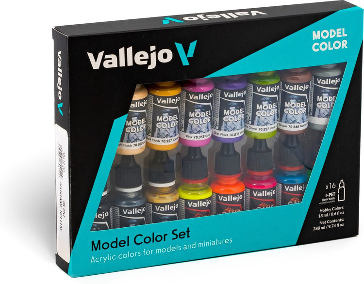 Vallejo Hobby Paint Acrylfarbe – 70257 Modellfarbe – Wargame-Sonderfarben – Acryl-Set, 16 x 18 ml Farbset