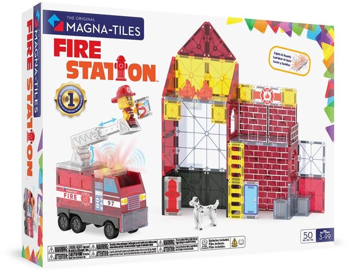 Magna-Fliesen | Feuerwehr 50-teiliges Set