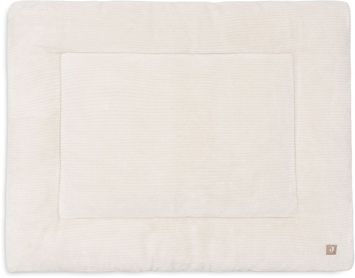 Jollein Laufstalldecke Baby – 75 x 95 cm – wolkige Rippe – Polyester – Haferflocken