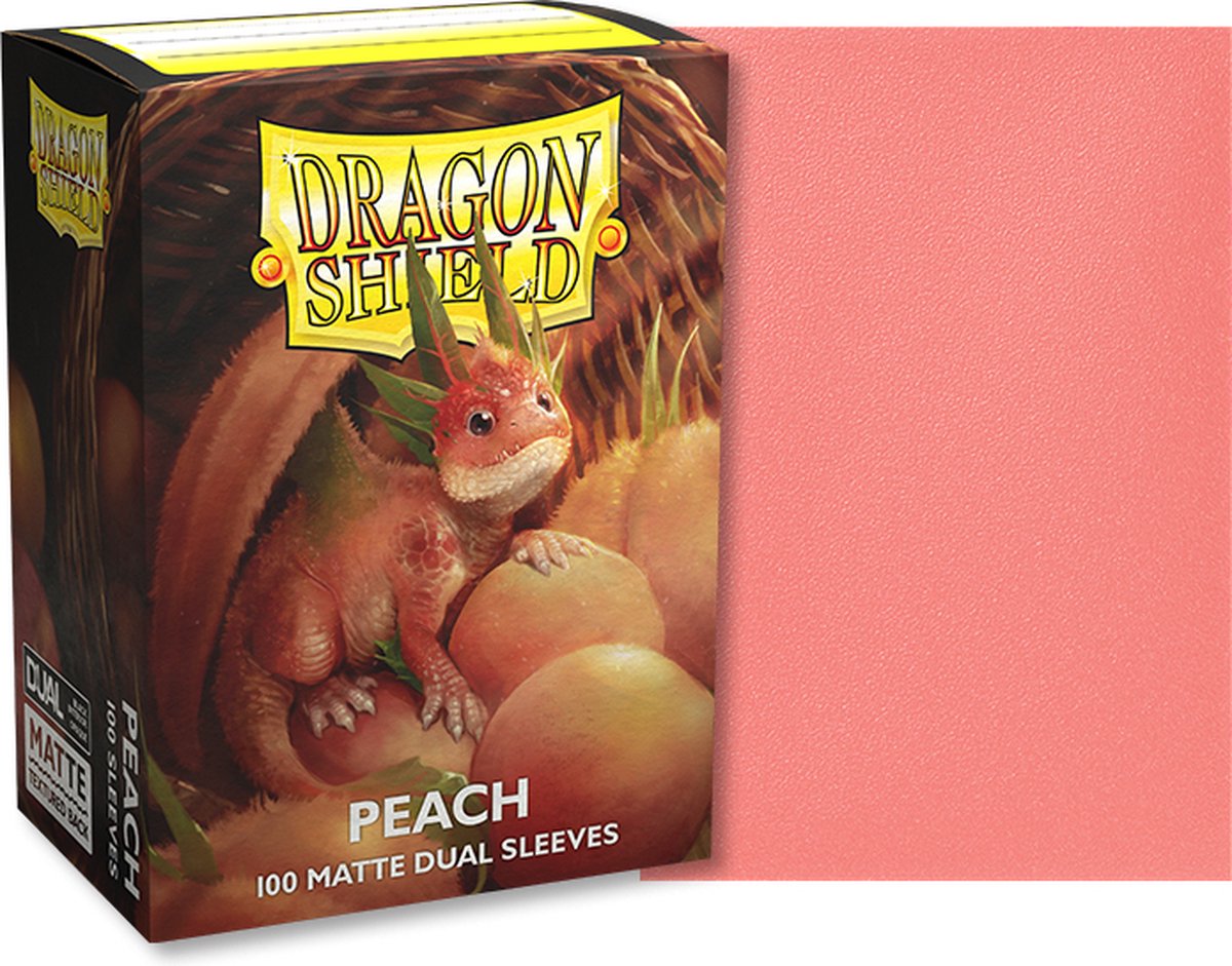 Dragonshield Drachenschild – matte Doppelhülle, Pfirsich, 100 Stück