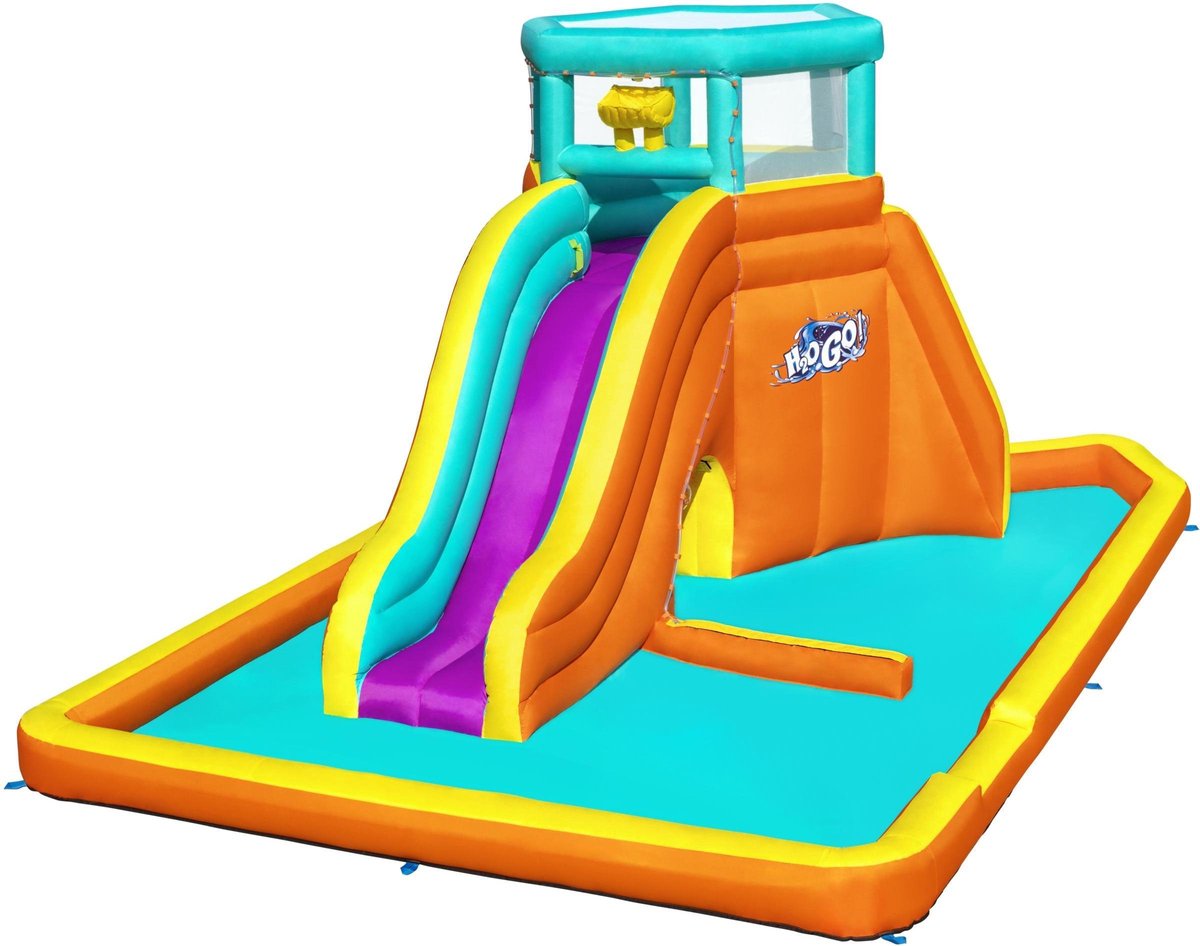 Bestway h2ogo! 18'6'' x 12'3'' x 8'8'' 5,65 m x 3,73 m x 2,65 m Mega-Wasserpark mit Gezeitenturm