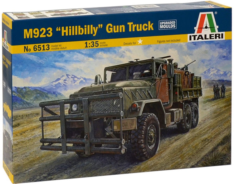 Italeri Modellbausatz Militärfahrzeuge – 6513 – Hinterwäldler – Waffenlastwagen aus Kunststoff – 1:35 – Modellbau