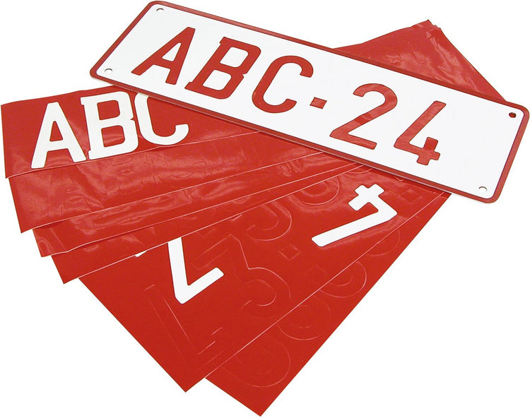 Carpoint Nummernschild 34 x 11 cm Aluminium rot weiß