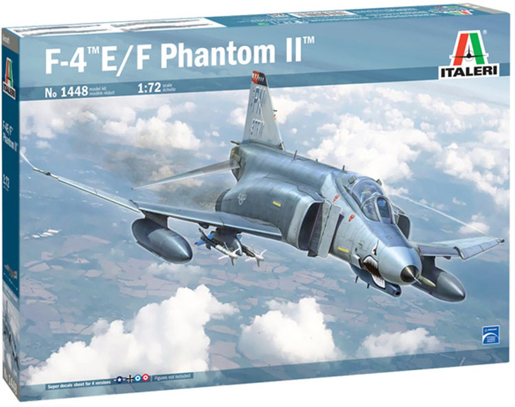 Italeri Modellbausatz Flugzeug – 1448 f-4e f phantom ii aus Kunststoff – 1:72 – Modellbau