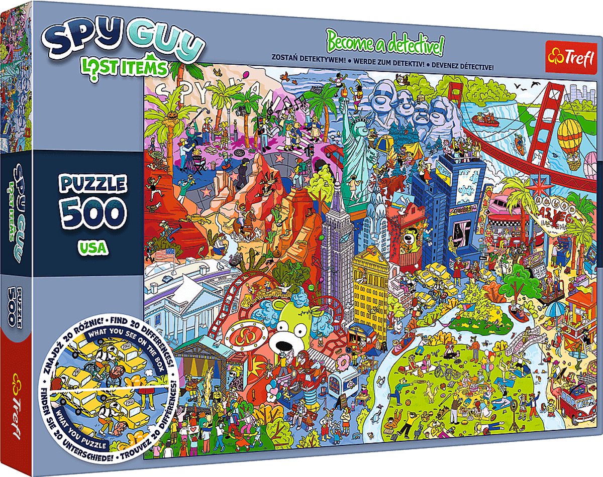 Trefl Puzzle, Spion, verlorene Gegenstände, USA, 500 Teile Pappe.