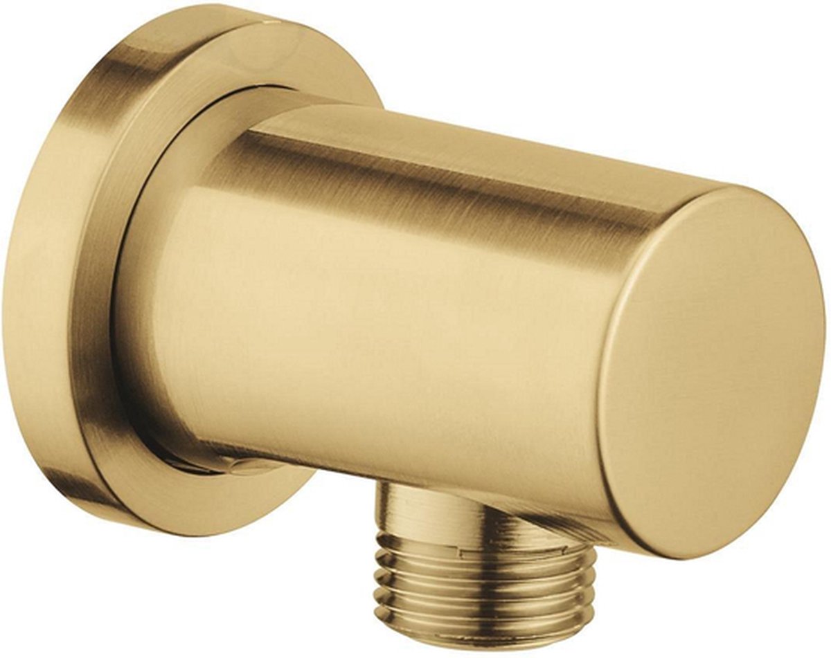 Grohe Regenbrause-Anschlussbogen rund – Cool Sunrise gebürstet (Mattgold)